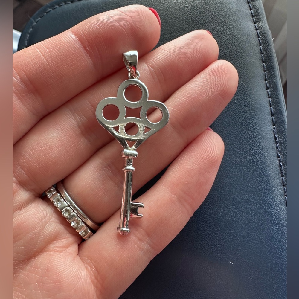 Sterling silver key pendant